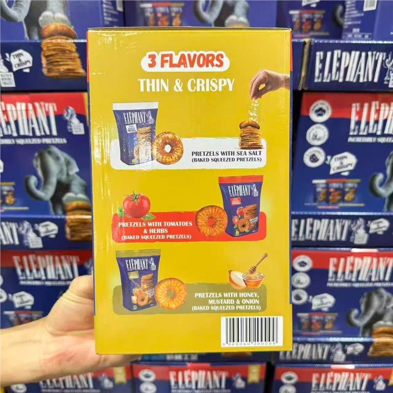 山姆超市代购欧洲进口ELEPHANT什锦烘烤薄脆酥饼500g零食薄脆饼干