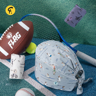 法然原创印花护士手术帽纯棉透气工作帽外科口腔牙科门诊葫芦帽