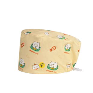 法然/Faran 印花包头帽巾无檐帽医生护士全棉工作帽男女甜品站春