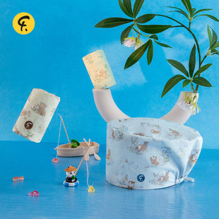 法然原创设计纯棉护士帽口腔宠物医生工作帽透气吸汗帽子游船记