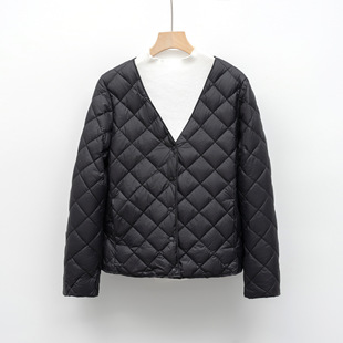 平湖驰新羽绒内胆新国标90绒秋冬轻薄羽绒服女V领内搭外穿外套
