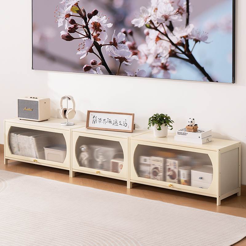 电视柜简约现代茶几电视机柜组合小户型伸缩轻奢地柜卧室实木客厅