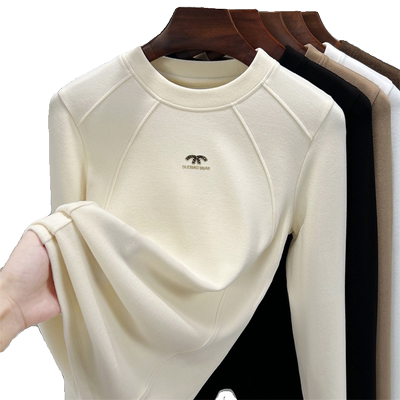 圆领德绒打底衫女秋冬长袖秋冬