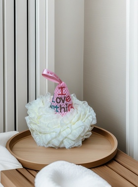 可爱冰淇淋沐浴球不散花加大男女通用浴花