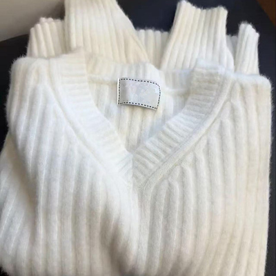 秋冬v领慵懒可外穿高级感软糯长袖打底针织衫上衣加厚内搭毛衣女