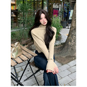 加厚保暖高领毛衣女秋冬外穿内搭小个子上衣韩系慵懒高级感针织衫