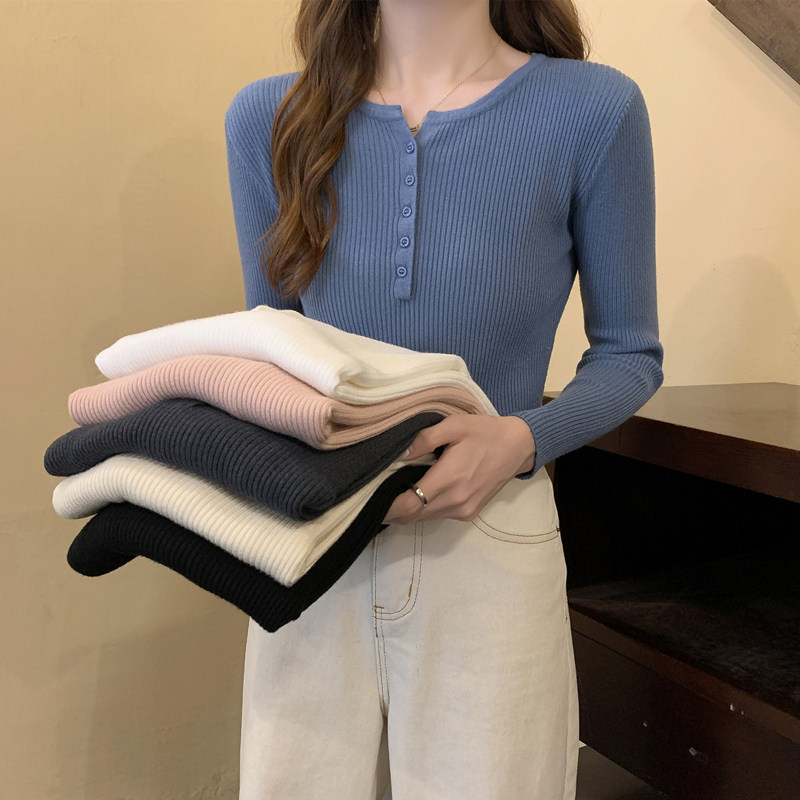 春秋新款百搭修身紧身长袖内搭针织衫上衣秋冬薄款洋气打底毛衣女,女装/女士精品,毛针织衫,淘宝优惠券,粉丝福利购,淘宝优惠卷