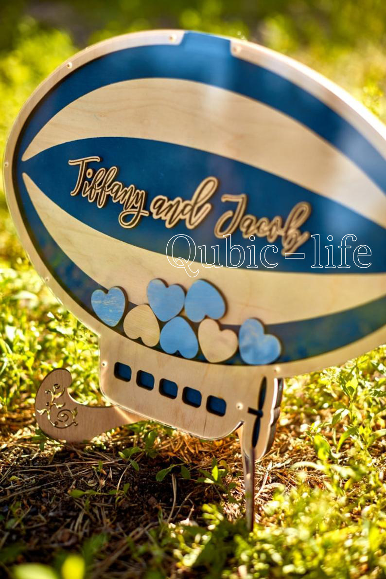 婚礼宾客签到高档人情簿热气球款生日派对年会道具爱心木片创意|ruв категории фестиваль товаров/подарок, подарочные книги/реестр подписи - от Buy2taobao.com для оказания профессиональной услуги покупки агента Taobao