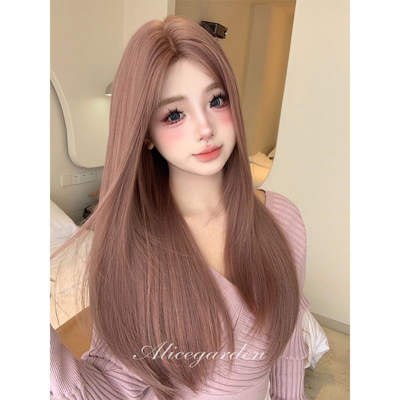 气质前额蕾丝直发jk全头套