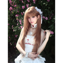AG假发女长发网红Lolita『绒绒奶酥』气质显白高层次直发jk全头套