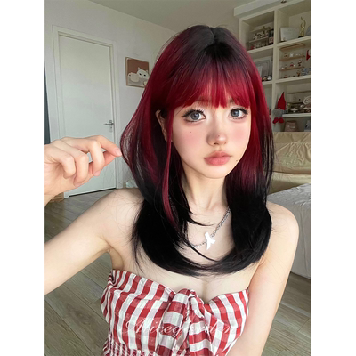 日系渐变《草莓果酱》长直发