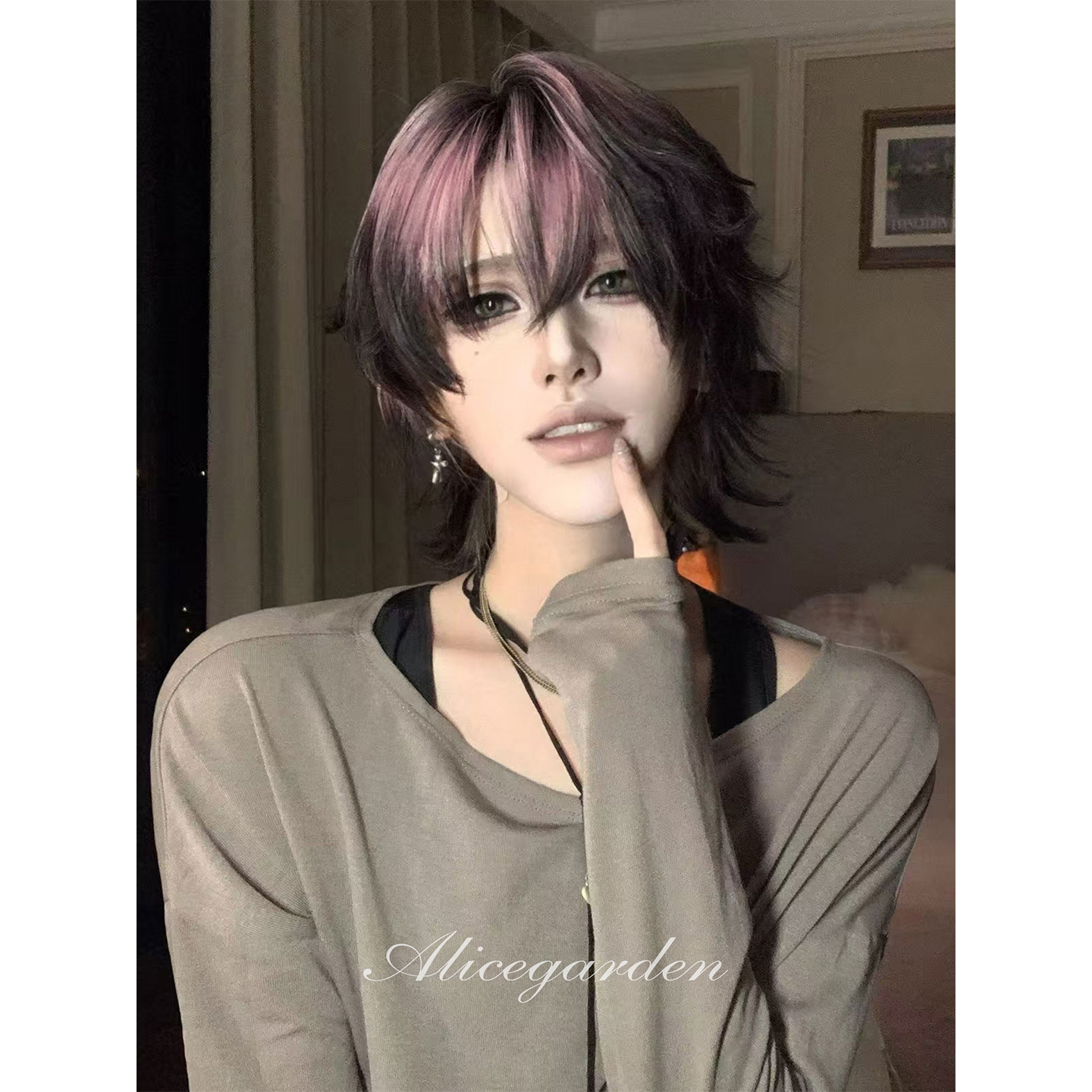 漫感天菜亚裔气质鲻鱼头头套