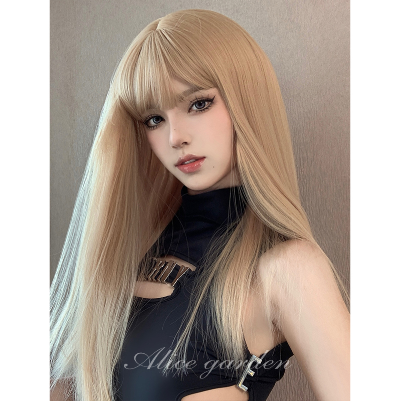 alicegarden高温丝齐刘海假发