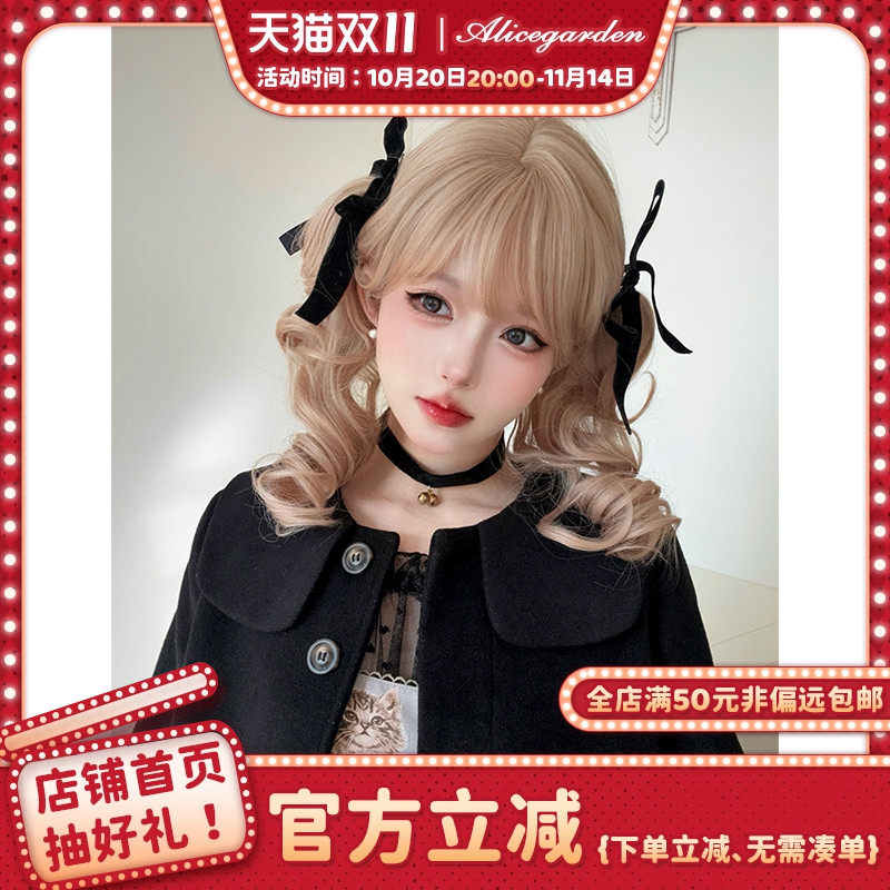 AG假发女短发网红『软糖甜心』古早娃娃doll感虎口夹双马尾jk头套