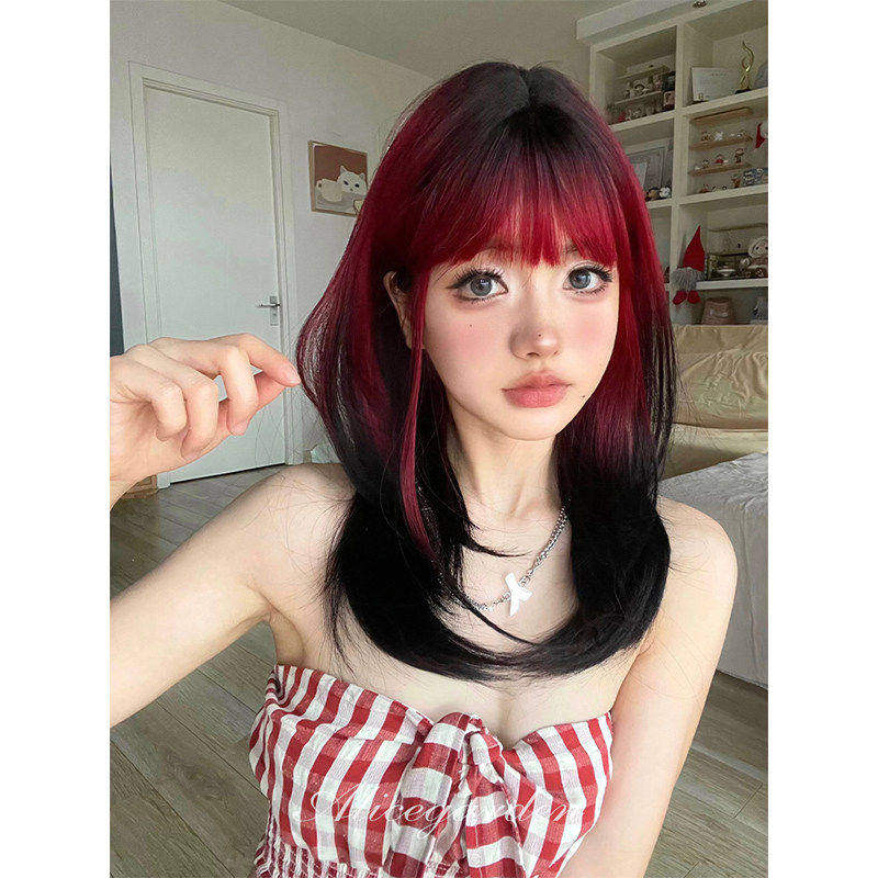 Alicegarden假发女网红lolita日系渐变《草莓果酱》长直发全头套