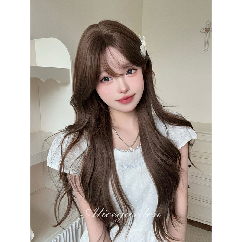 韩系气质甜美氛围感卷发jk全头套