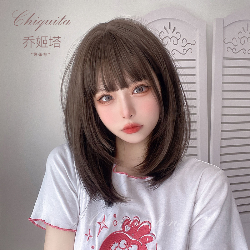 AG假发女短直发网红jk锁骨发可爱Lolita自然齐刘海可爱软妹齐肩发