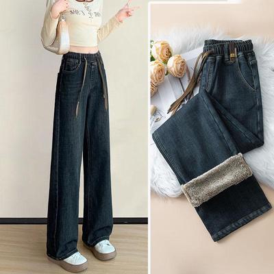 长美人加绒加厚牛仔裤