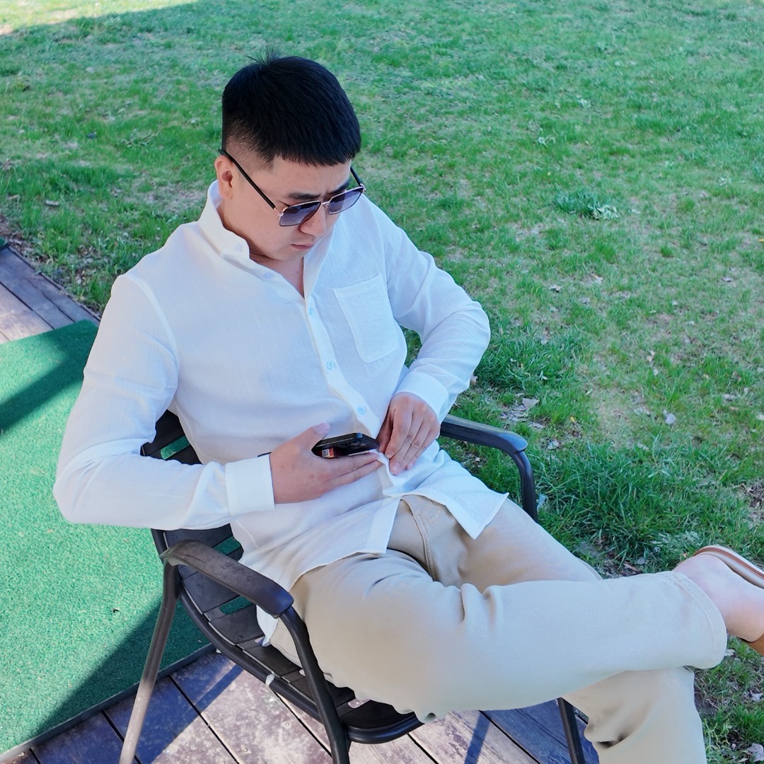 老钱风新贵白色长袖衬衫男宽松立领时尚短袖衬衣夏季防晒薄款外套