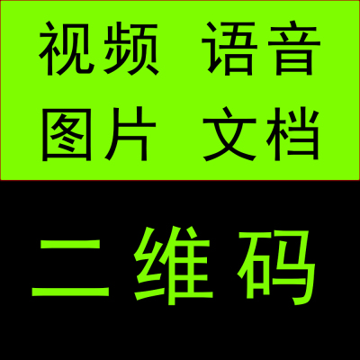 视频语音图片转换二维码 PDF文档文字表格网页链接二维码制作修改