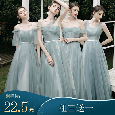 出租伴娘服显瘦性感抹胸合唱新款