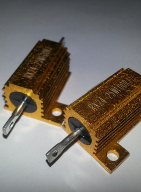 RX24黄金铝壳 精密线绕电阻25W15RJ（15欧姆）5%可特殊定做