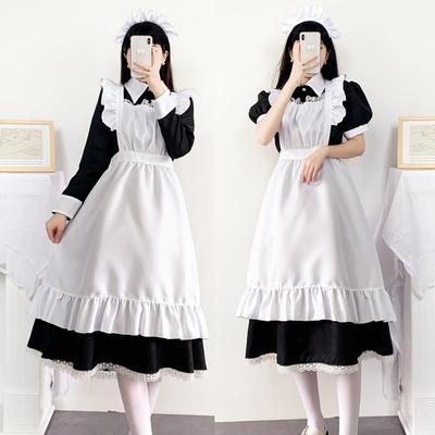 传统英式lolita长裙洛丽塔女仆装 cos服短裙男仆装制服日系连衣裙