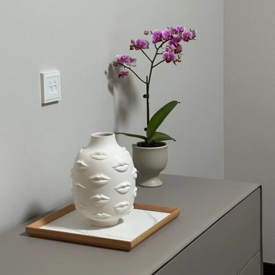 亏本清仓 嘴唇陶瓷花器Jonathan adler创意设计外贸尾货高档礼物