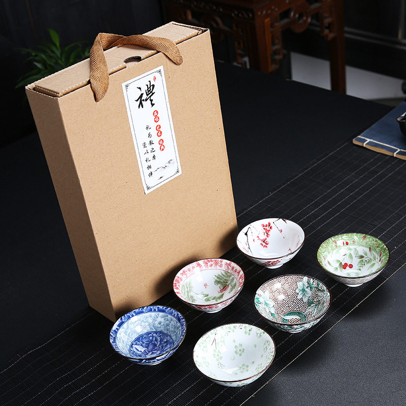 青花茶杯套装陶瓷窑变单杯茶碗天目釉茶盏功夫日用斗笠杯厂家