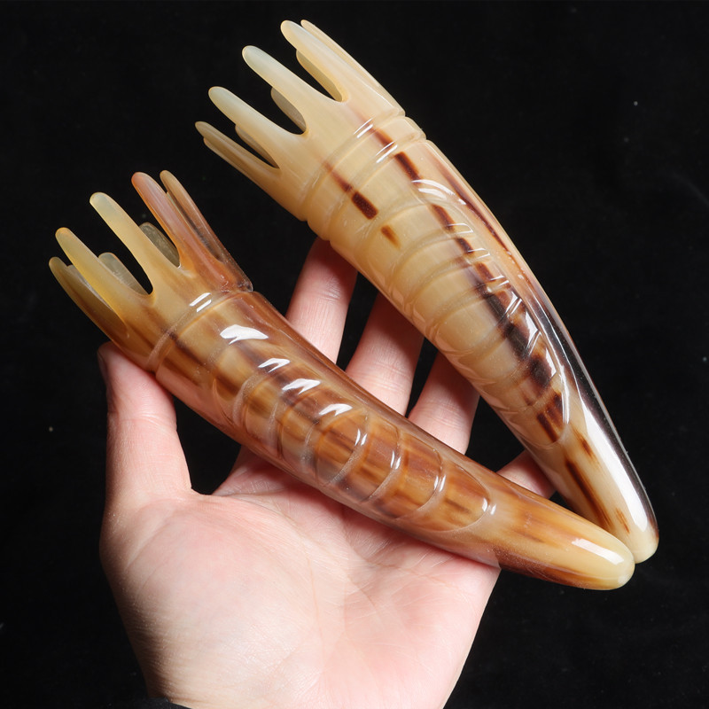 牛角梳子密齿洗头梳洗头梳牛角洗头按梳头疗梳牛角梳厂家