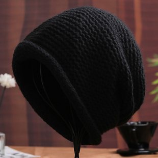 帽子男款2025潮牌冬天堆堆帽大头围保暖针织帽女款秋冬时尚堆堆帽