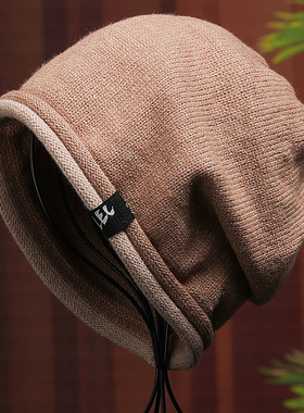 秋冬季毛线帽子女2025时尚包头帽洋派保暖女士针织帽堆堆1128n