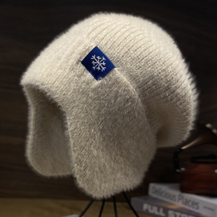帽子女款秋冬季时尚洋气毛线帽2025新款保暖护耳帽大头围男针织帽
