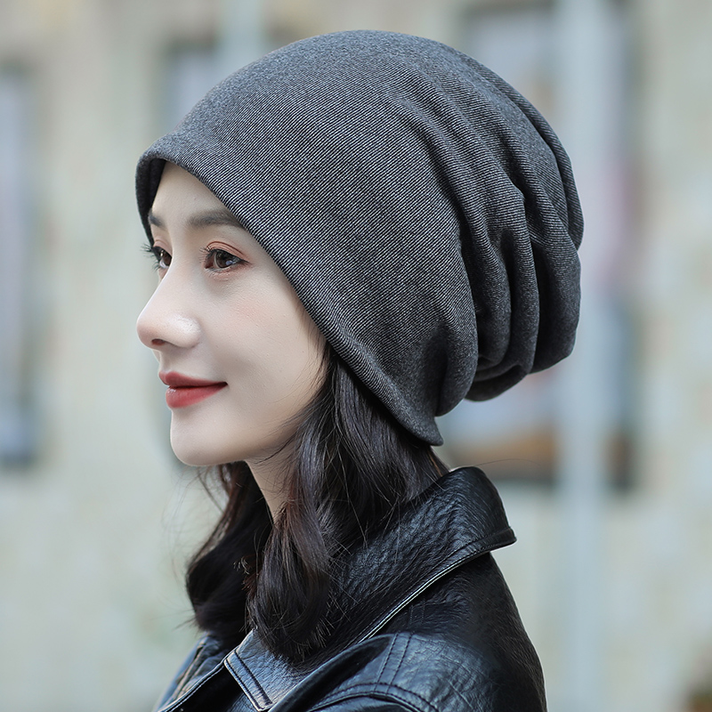 帽子女秋冬韩版潮百搭包头帽保暖睡帽头巾围脖套头帽时尚月1126r
