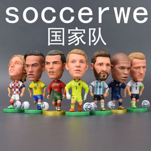 足球周边礼品 国家队合集巴西德法国阿根廷西班牙C罗梅西公仔玩偶