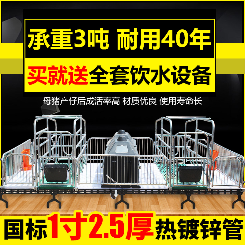 母猪产床猪用单体双体分娩两用