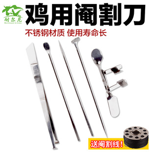 耐尔尼不锈钢阉鸡工具全套大鸡小鸡阉割刀快速新型阉鸡器阉割器