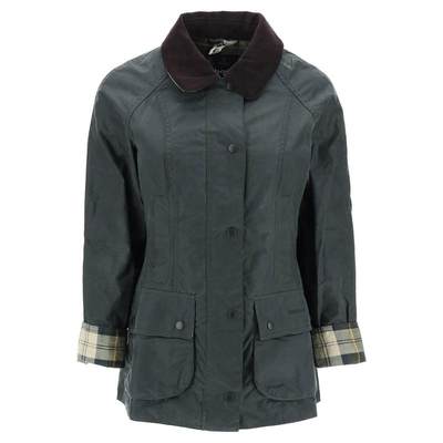 Barbour beadnell wax外套女子中长款做旧感翻领秋冬户外茄克上衣