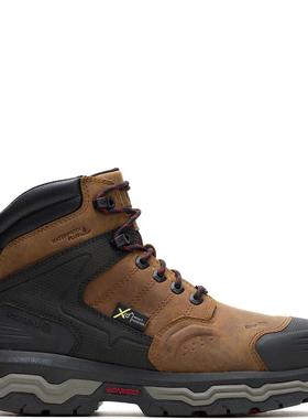 代购Wolverine男士工装靴防水透气吸汗减震高帮系带碳纤维复合头