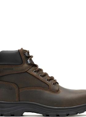 代购Wolverine男士工作靴防水防滑透气减震全粒面皮革系带6英寸