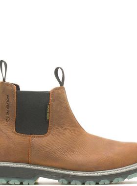 代购Wolverine男士工装靴防水透气吸汗缓震全粒面皮革透气膜