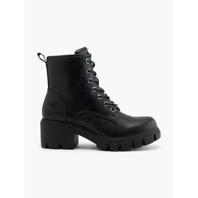 代购DOCKERS女士工装靴保暖防滑耐磨短筒靴中筒系带户外靴