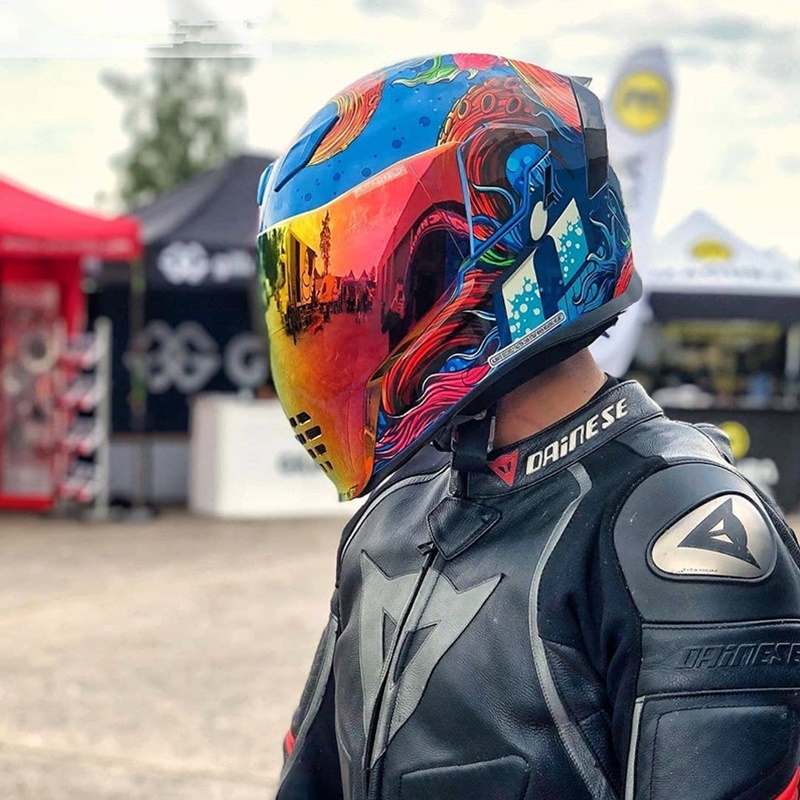 正品icon airflite inky helmet海洋蓝机动车摩托车骑行头盔全盔