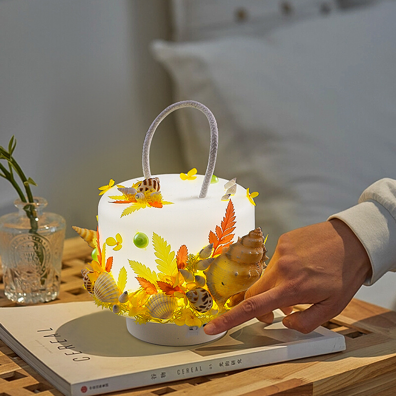 压花台灯diy材料礼物手工沙龙团建干花小夜灯创意中秋节手工灯笼