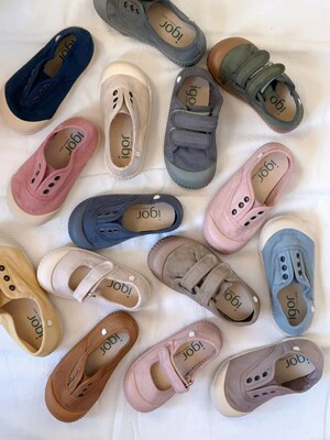 IGOR一脚蹬帆布鞋魔术贴幼儿园鞋