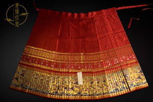 春季夏季秋季冬季濯锦织造明制汉服凤穿牡丹妆花纱织金马面裙现货