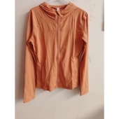 裸感瑜伽服外套长袖 女连帽修身 显瘦运动健身速干上衣C148