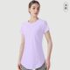 长款 显瘦短袖 运动速干女 速干瑜伽T恤可外穿修身 夏季