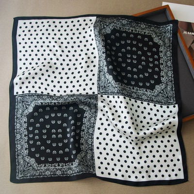 高级古着佩斯利老钱风真丝方巾