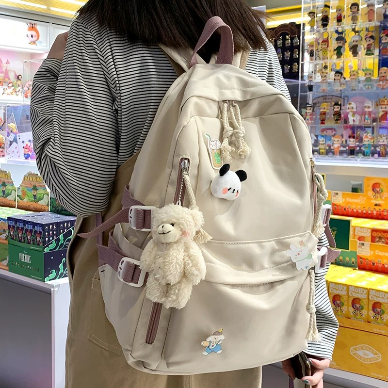 书包女大学生日系双肩包2026新款韩版大容量初中生可爱电脑背包女